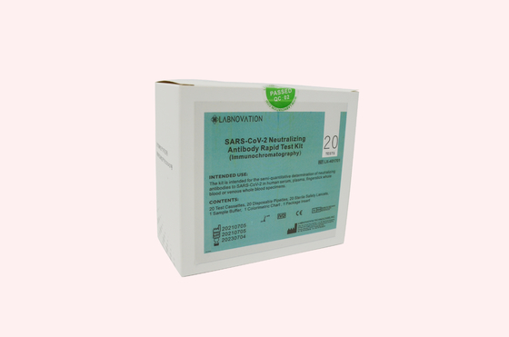20PCS CoV-19 रैपिड एंटीबॉडी किट छोटे नमूनों को निष्क्रिय करना