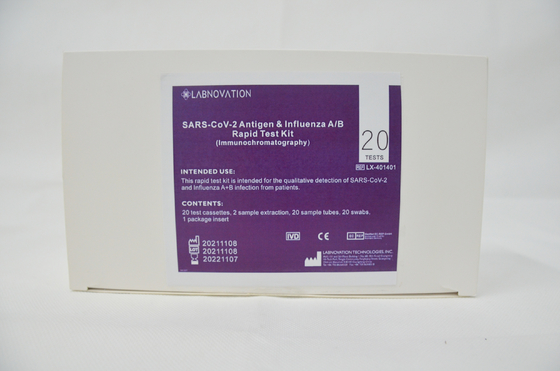 सीई SARS-CoV-2 एंटीजन इन्फ्लुएंजा एबी टेस्ट किट उच्च सटीकता