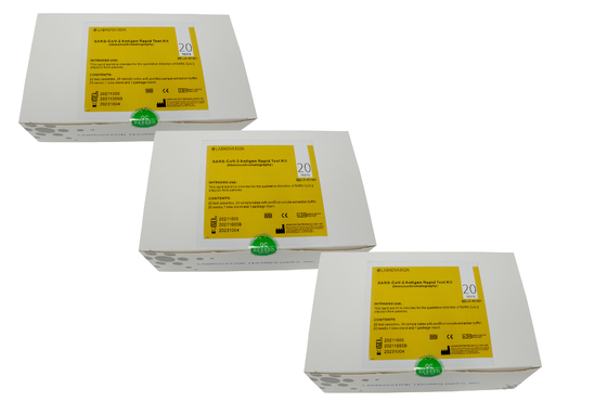ISO13485 Sars-Cov-2 एंटीजन टेस्ट किट 15min टेस्ट टाइम 20 टेस्ट / किट